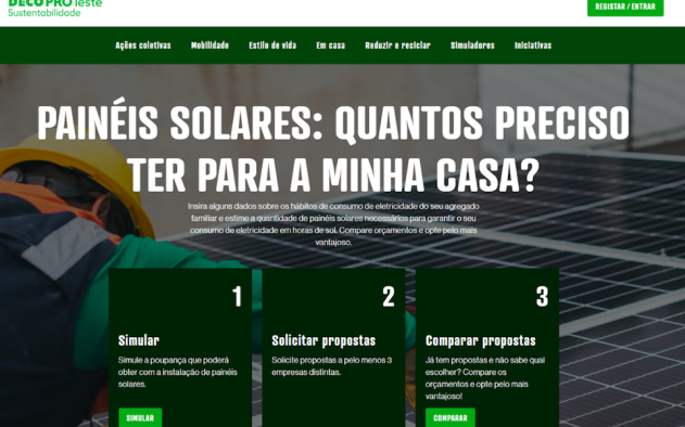 DECO PROteste ajuda a poupar energia com novo simulador de painéis solares fotovoltaicos