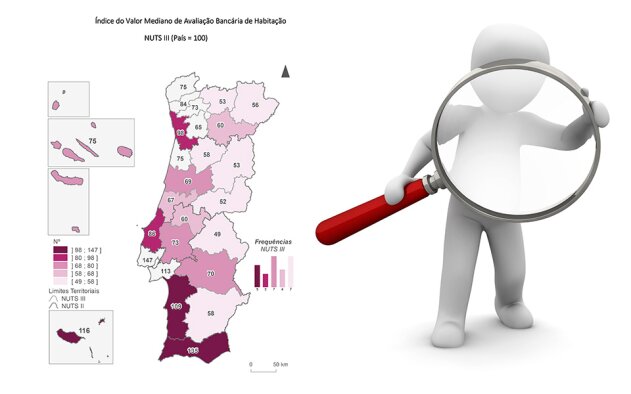 Avaliação bancária na habitação aumenta 10% em Setembro para 1.695 euros por m2